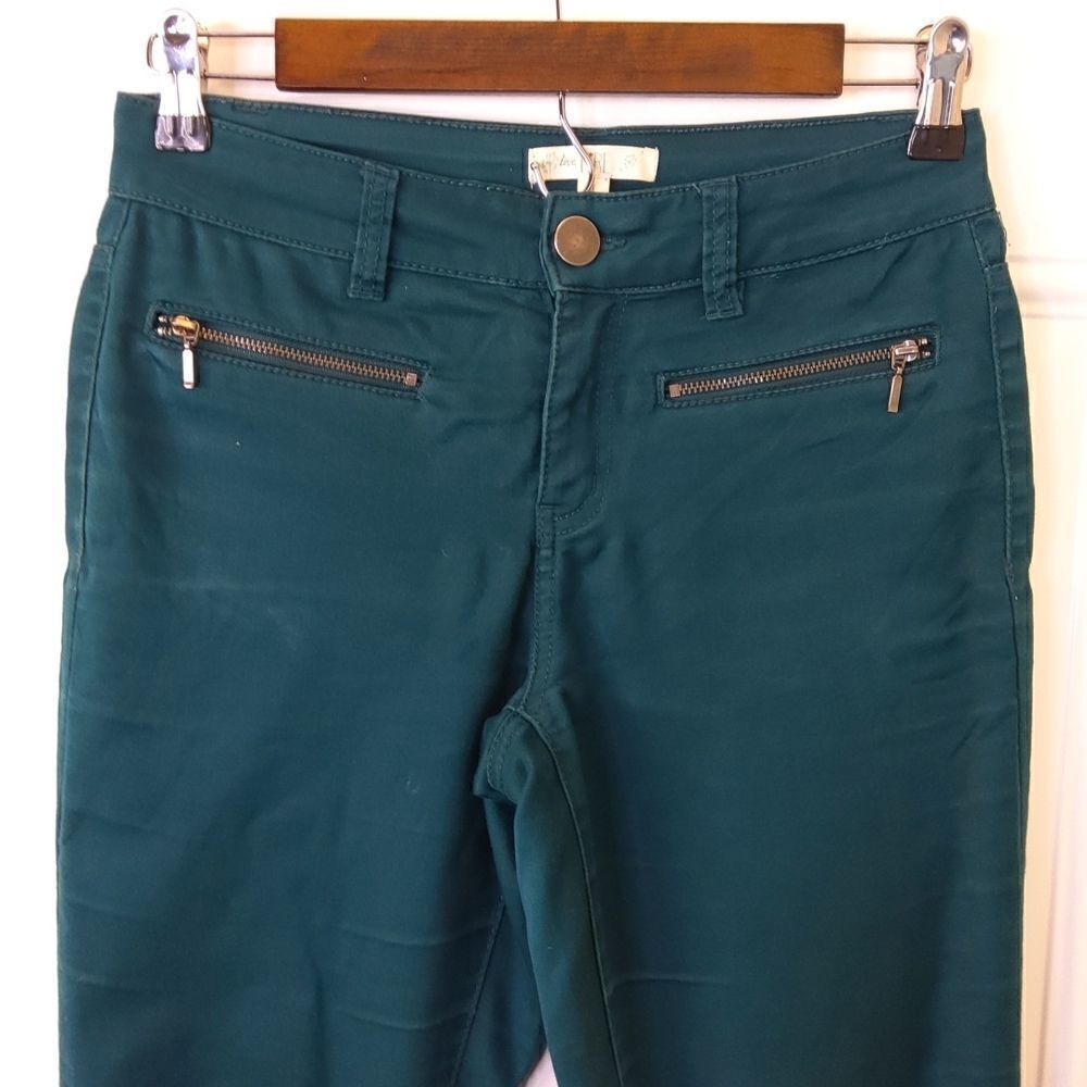(3/$20) Love Fire dark green for pocket skinny jeans